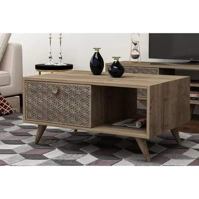 Vivense New York Coffee Table, Dark Wood