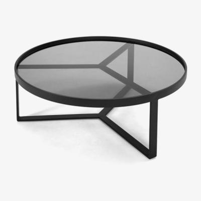 Vivense Lia Round Coffee Table, Black
