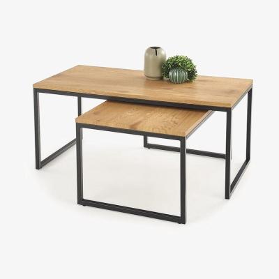 Vivense Sabrosa Coffee Table, Black & Light Wood