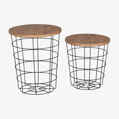 Vivense Allecra Duo Coffee Table, Walnut