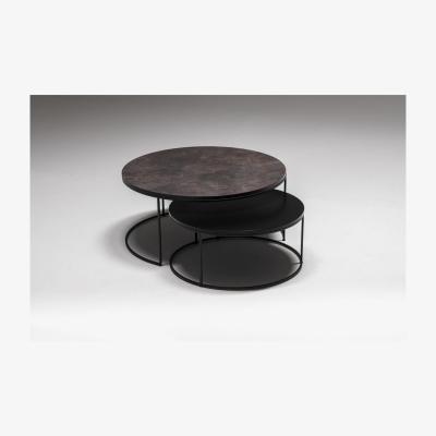 Vivense Designer Coffee Table, Dark Grey & Black