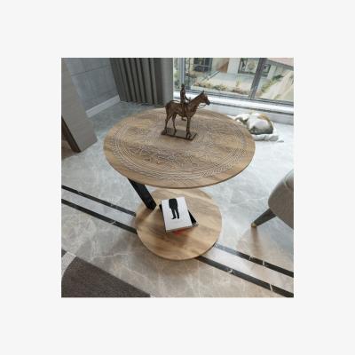 Vivense Lord C Coffee Table, Light Wood & Black