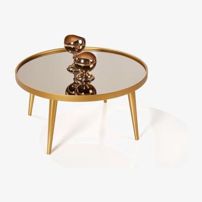 Vivense Tesla Glass Coffee Table, Gold