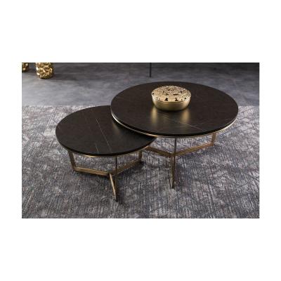 Vivense Bent Coffee Table, Black & Gold