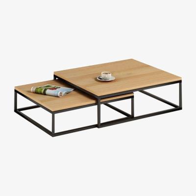 Vivense Rog Coffee Table 2 Piece, Black