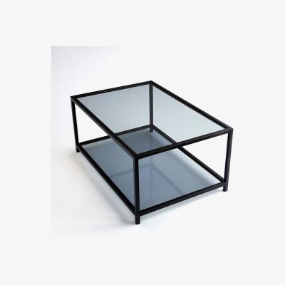 Vivense Neostyle Tempered Glass Coffee Table, Black