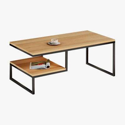 Vivense Goips Coffee Table, Black & Light Wood