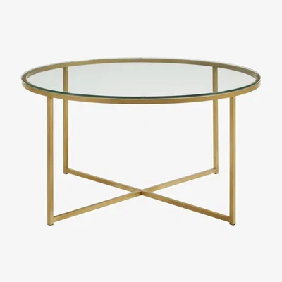 Vivense Pret Coffee Table, Brass