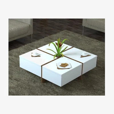 Vivense Amethyst Coffee Table, White