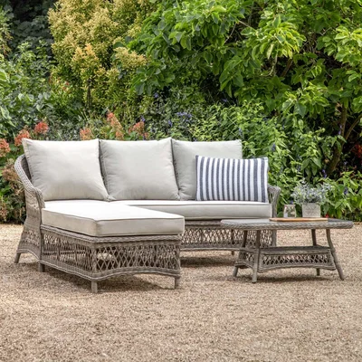 Woods Furniture Burgos Chaise with Coffee Table