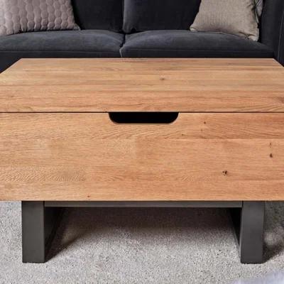 Woods Furniture Industrial Laptop Storage Coffee Table