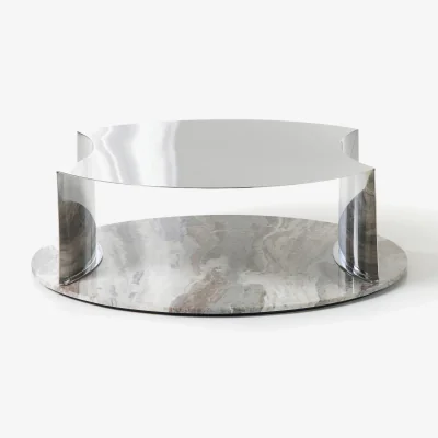 Westwing Round XL Coffee Table Kerrington with Marble Base
