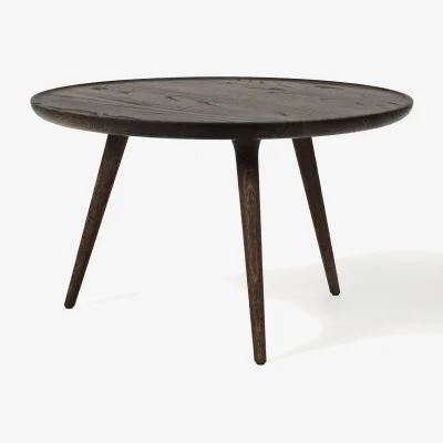 Westwing Round Oak Wood Coffee Table Accent, Handmade