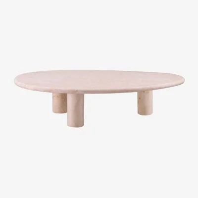 Westwing Organic-Shaped Travertine Coffee Table Prelude