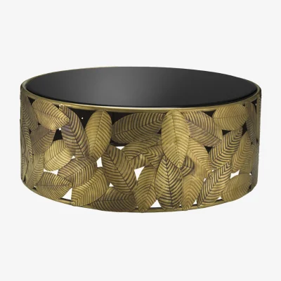 Westwing Round Coffe Table Botanico with Glass Top