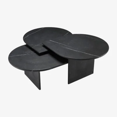 Westwing Marble Coffee Tables Naples, Set of 3