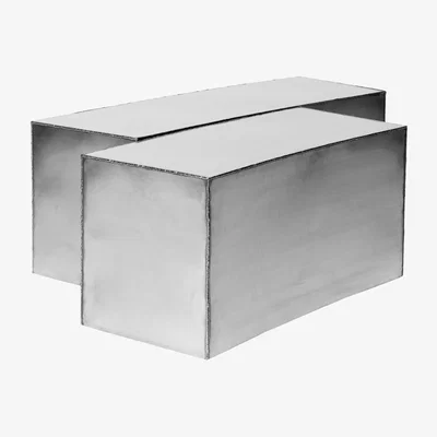 Westwing Stainless Steel Coffee Tables Ferra, Set of 2