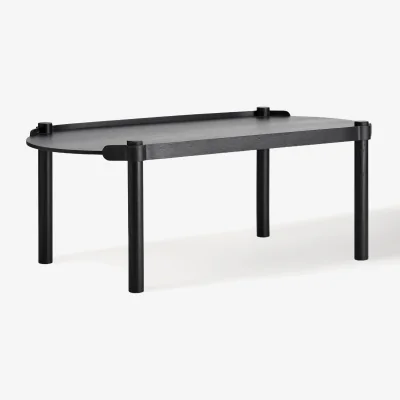 Westwing Oval Oak Wood Coffee Table Woody