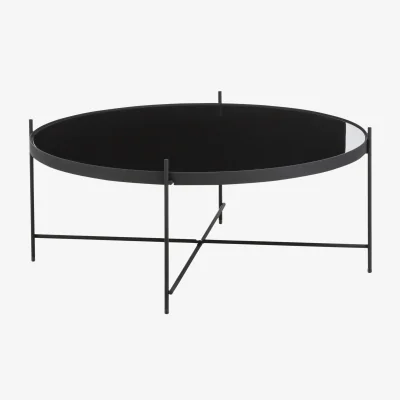 Westwing Round Coffee Table Cupid with Removable Glass Top