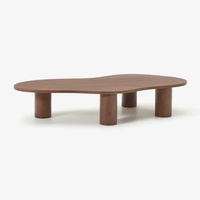 Westwing XL Oak Wood Coffee Table Didi in Organic Shape