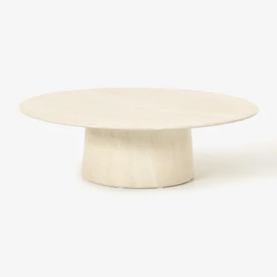 Westwing XL Travertine Effect Round Coffee Table Jael