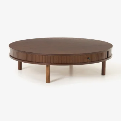 Westwing Coffee Table Calary with Fluted Front, Ø 110 cm
