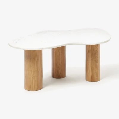 Westwing Organic-Shaped Marble Coffee Table Naruto