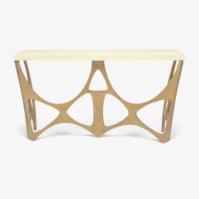Amara Made Goods - Calloway Console Table - Aged Brass