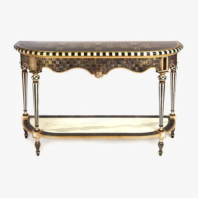 Amara MacKenzie-Childs - Golden Hour Cocktail Console Table - Gold/Black