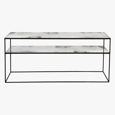 Amara Ethnicraft - Heavy Aged Mirror Sofa Console - Clear