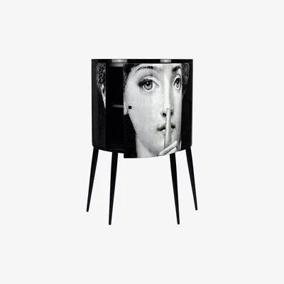 Amara Fornasetti - Silzenzio Console Table - Black/White