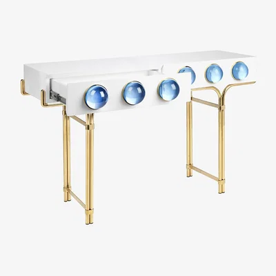 Amara Jonathan Adler - Globo Console - Brass/Blue