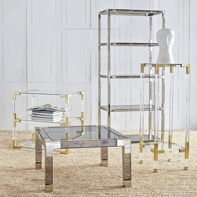 Amara Jonathan Adler - Jacques 2-Tier Table - Brass