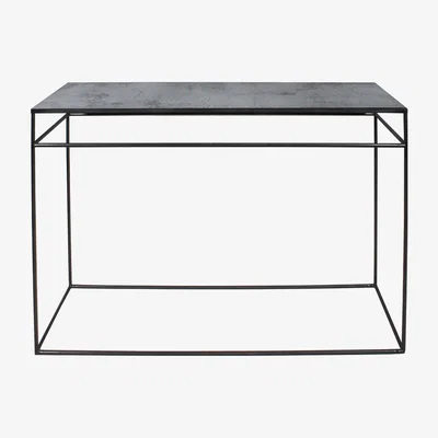 Amara Ethnicraft - Heavy Aged Mirror Console - Charcoal