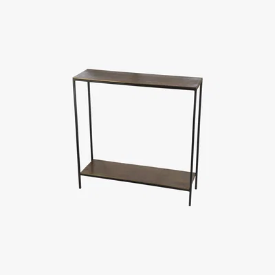 Amara A by AMARA - Thin Top Console Table with Base - Antique Brass