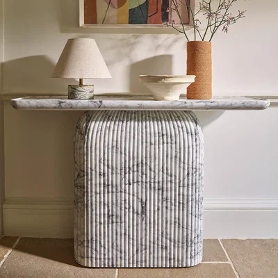 Atkin & Thyme Capri Console Table Marble Finish