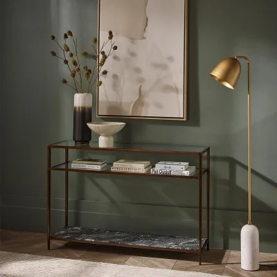 Atkin & Thyme Flint Granite Console Table