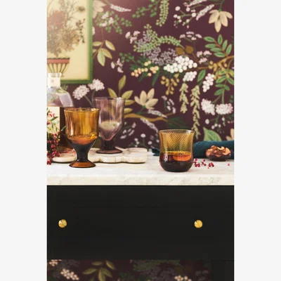 Anthropologie Fern Marble-Top Ash Wood Console Table