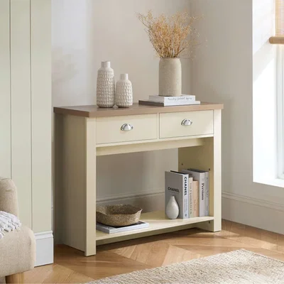 Arighi Bianchi Burwick 2 Drawer Console Table, Cream