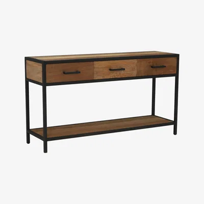 Barker and Stonehouse Segara 3 Drawer Console Table, Light Wood