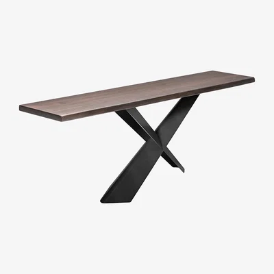 Barker and Stonehouse Cattelan Italia Terminal Console Table, Brown | Barker & Stonehouse