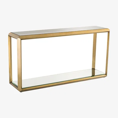 Barker and Stonehouse Eichholtz Callum Console Table Brushed Brass Finish, Gold | Barker & Stonehouse