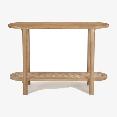 Barker and Stonehouse Asher Console Table 115cm, Round, Neutral | Barker & Stonehouse