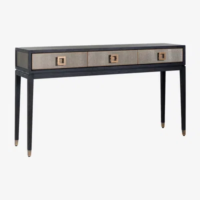 Barker and Stonehouse Nerina 3 Drawer Console Table, Black Oak | Barker & Stonehouse