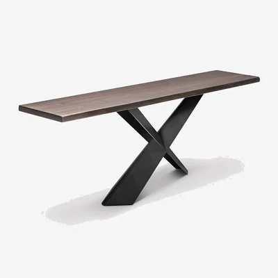 Barker and Stonehouse Cattelan Italia Terminal Console Table, Black Wood | Barker & Stonehouse