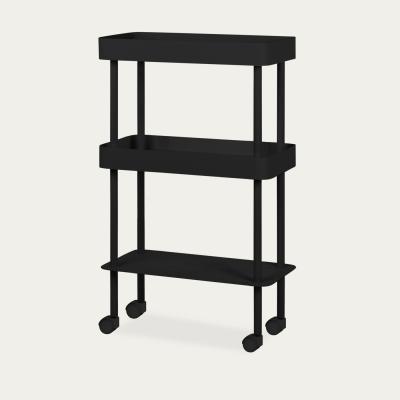 Bombinate.com Vulcano Black Nolle Console 3-tier with Wheels