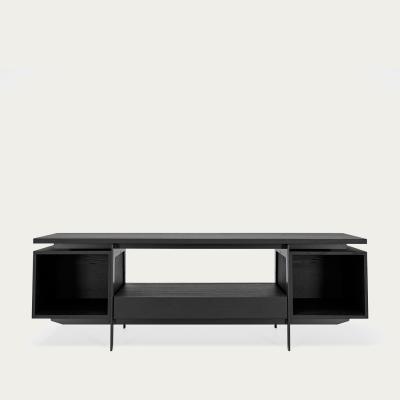 Bombinate.com European Black Stained Oak CONTE Vinyl Console