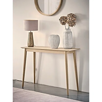 Cox and Cox Chevron Oak Console Table