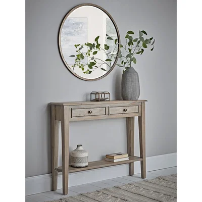 Cox and Cox Camille Console Table - Limewashed