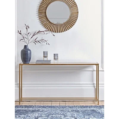Cox and Cox Slim Mirrored Console Table